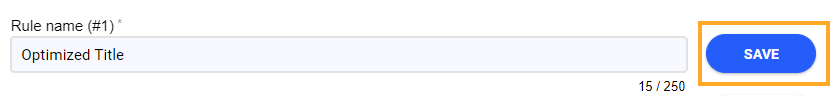 Save feed rule with text replacement